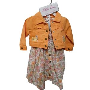 NWT Little Lass Cute dress with his jacket